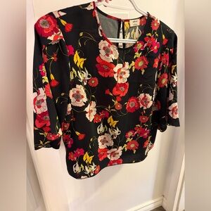 Wilfred Black and Red Floral Blouse